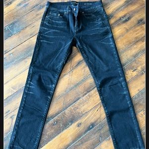 Saint Laurent paris waxed skinny jeans 28